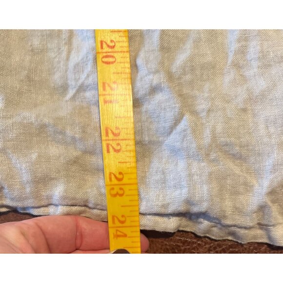 Saga Womens Beige 100% Linen Buttoned Babydoll Tunic Top  Italy 3/4 Sleeve - Picture 4 of 7